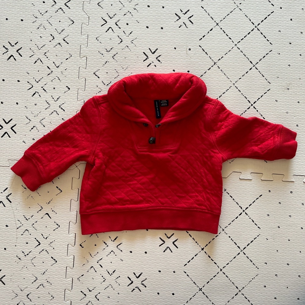 Janie and Jack Toddler Quilted Red Pullover Jacket